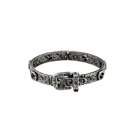 gucci garden bracelet in silver|vintage gucci silver bracelet.